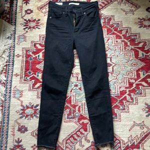 Levi high rise black skinny jeans